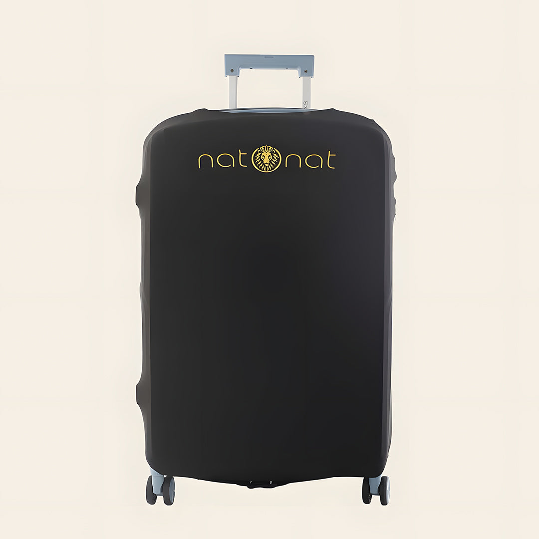 Black Premium Luggage Cover – Stretch-Fit Suitcase Cover | natOnat Egypt