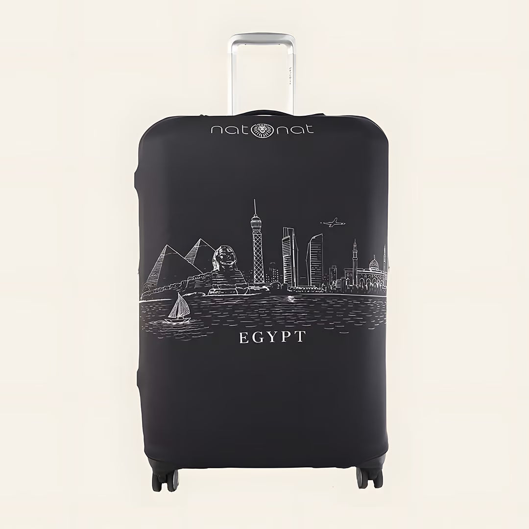 Egypt Skyline Premium Luggage Cover – Stretch-Fit Suitcase Cover | natOnat Egypt