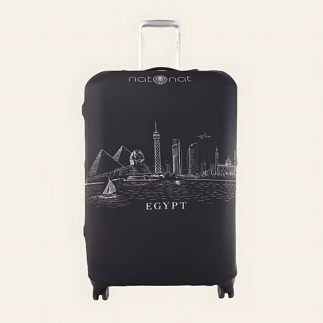 Egypt Skyline Premium Luggage Cover – Stretch-Fit Suitcase Cover | natOnat Egypt