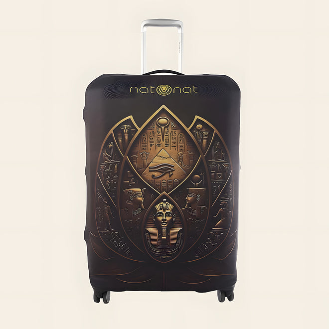 Lotus Premium Luggage Cover – Egyptian-Inspired Stretch-Fit Suitcase Cover | natOnat Egypt