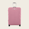 Pink premium luggage cover fitted on suitcase