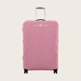 Pink premium luggage cover fitted on suitcase