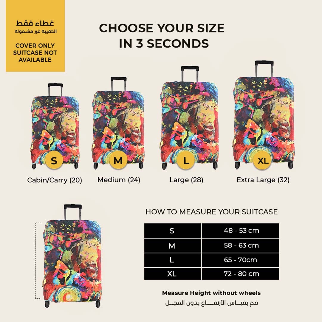 Festival Premium Luggage Cover – Stretch-Fit Suitcase Cover | natOnat Egypt
