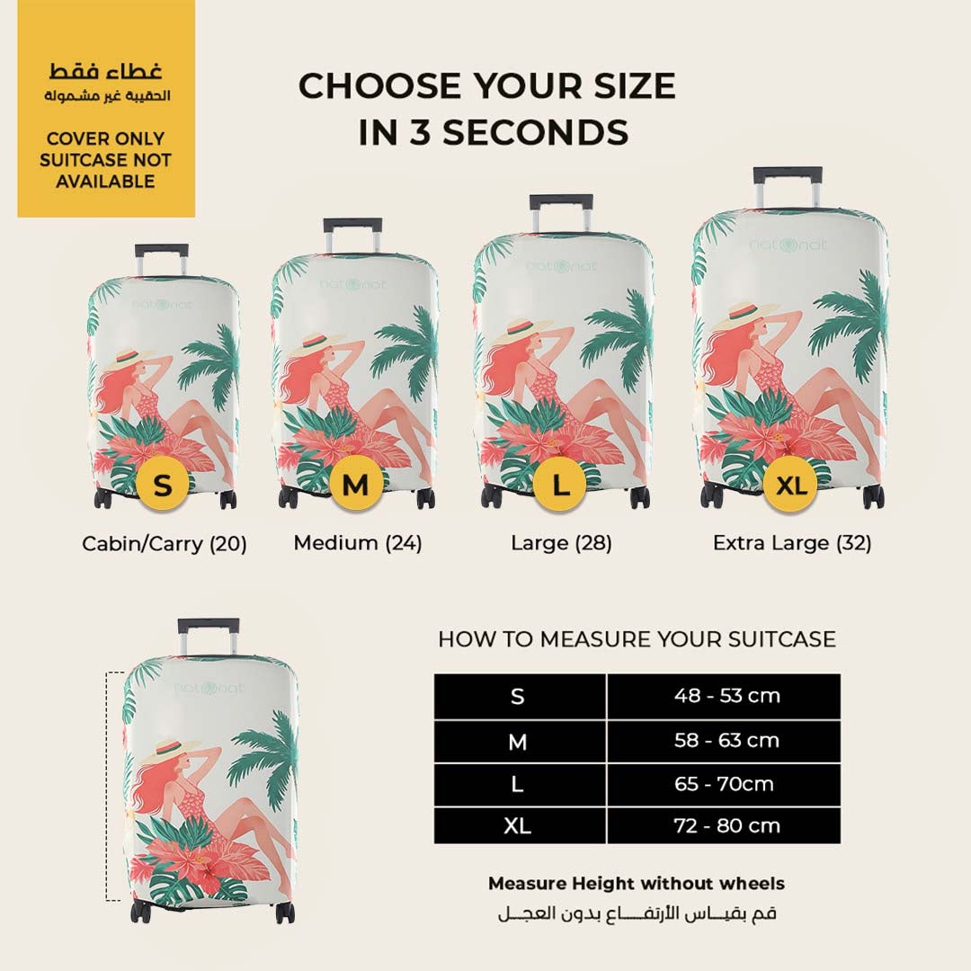 Solora Premium Luggage Cover – Stretch-Fit Suitcase Cover | natOnat Egypt