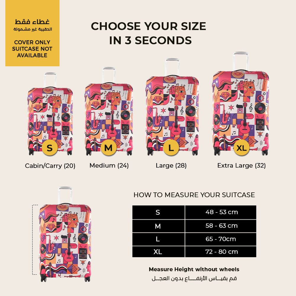 Accord Premium Luggage Cover – Stretch-Fit Suitcase Cover | natOnat Egypt