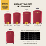 Burgundy Premium Luggage Cover – Stretch-Fit Suitcase Cover | natOnat Egypt