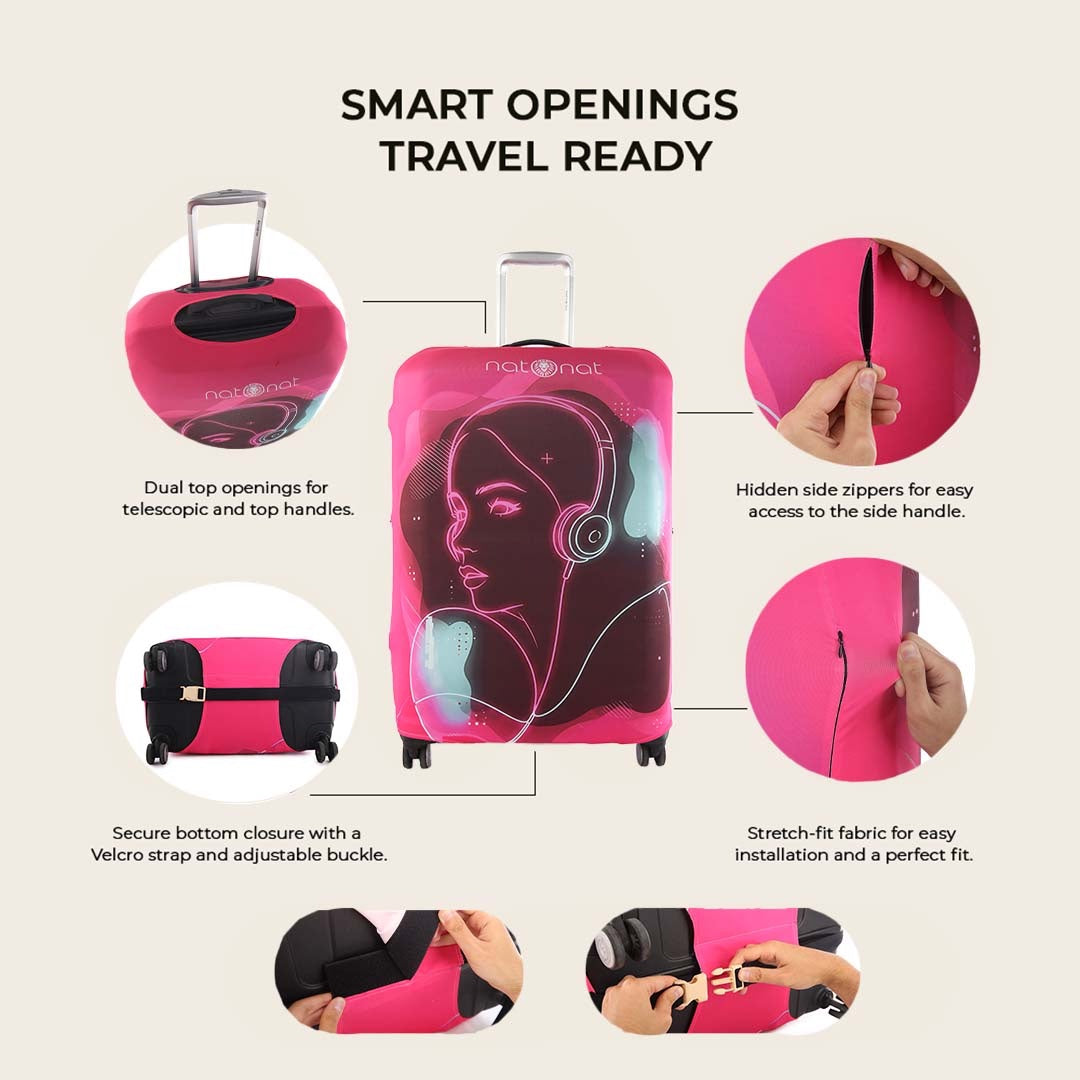 Vibra Premium Luggage Cover – Stretch-Fit Suitcase Cover | natOnat Egypt