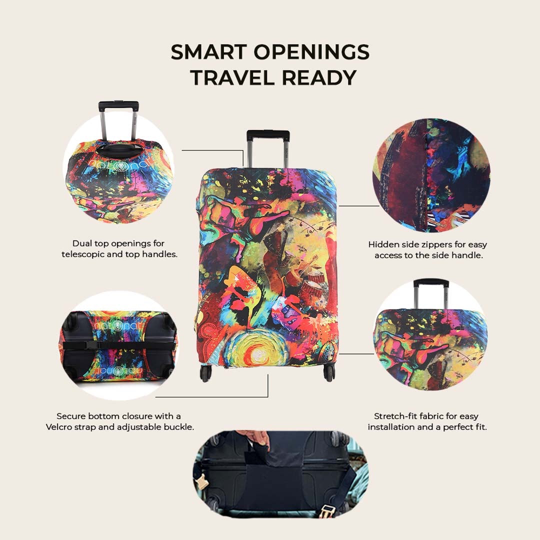 Festival Premium Luggage Cover – Stretch-Fit Suitcase Cover | natOnat Egypt