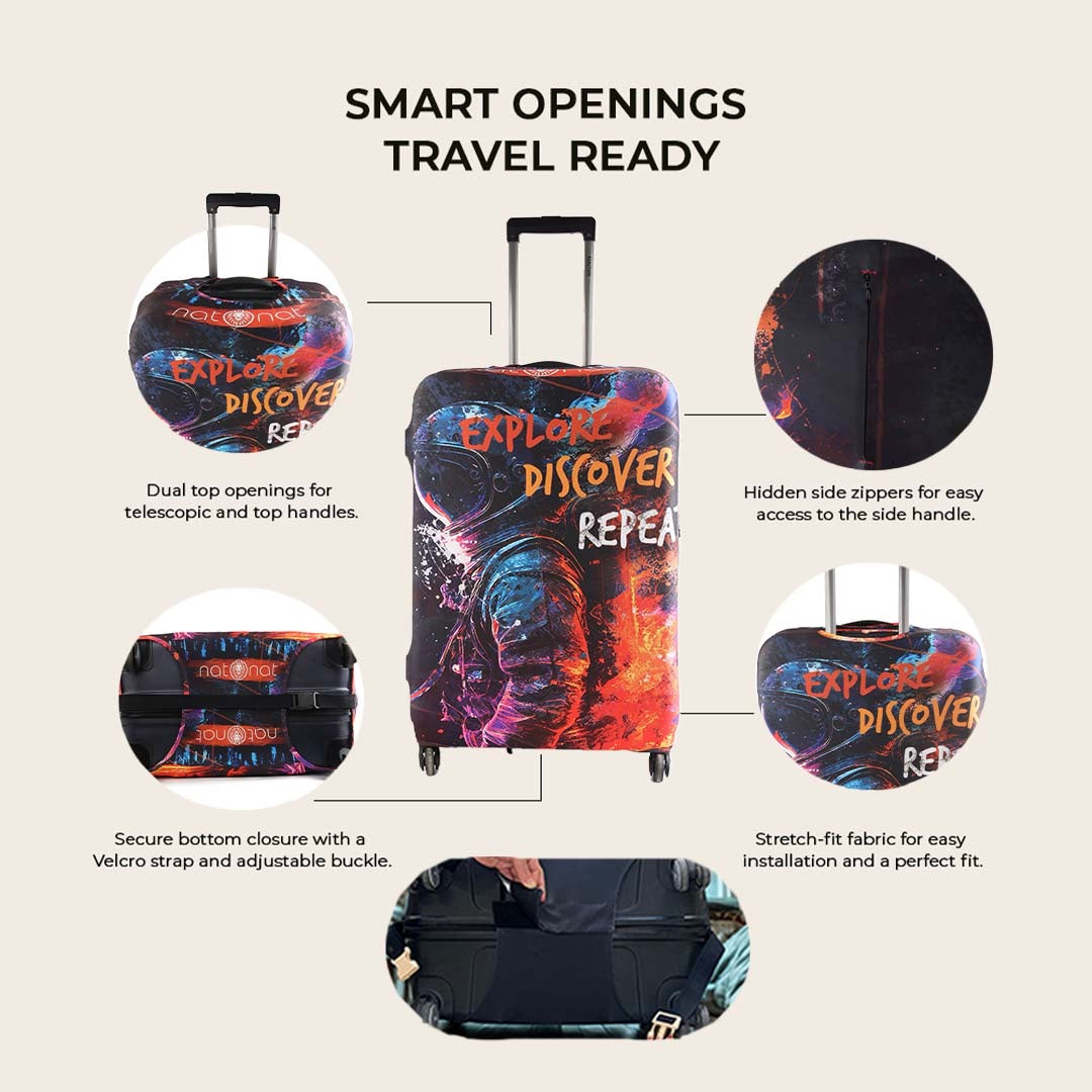 Explore Premium Luggage Cover – Adventure Stretch-Fit Suitcase Cover | natOnat Egypt