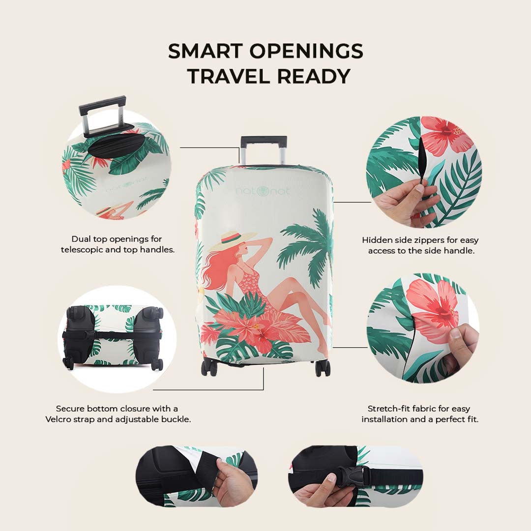 Solora Premium Luggage Cover – Stretch-Fit Suitcase Cover | natOnat Egypt