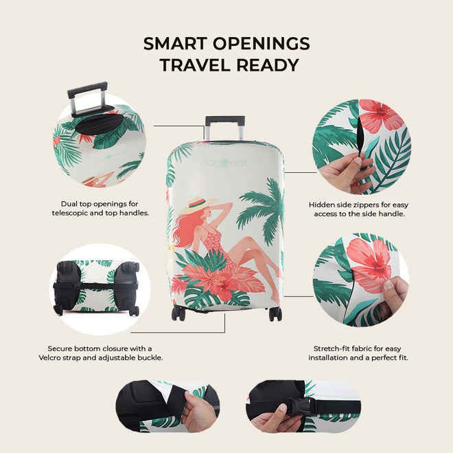 Solora Premium Luggage Cover – Stretch-Fit Suitcase Cover | natOnat Egypt