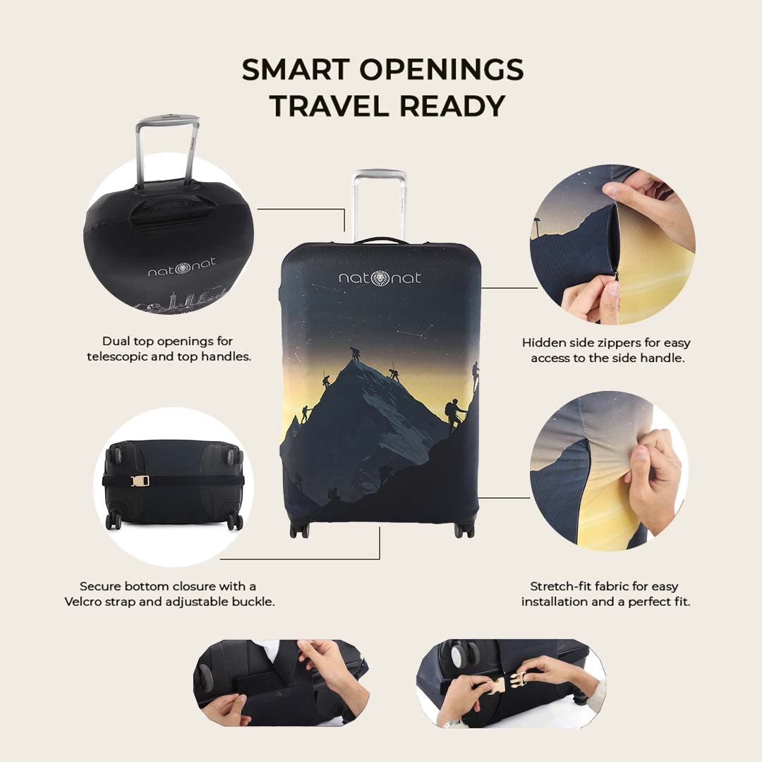Ascend Premium Luggage Cover – Stretch-Fit Suitcase Cover | natOnat Egypt