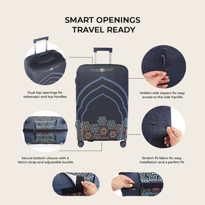 Andalus Premium Luggage Cover – Stretch-Fit Suitcase Cover | natOnat Egypt