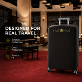 Black Premium Luggage Cover – Stretch-Fit Suitcase Cover | natOnat Egypt
