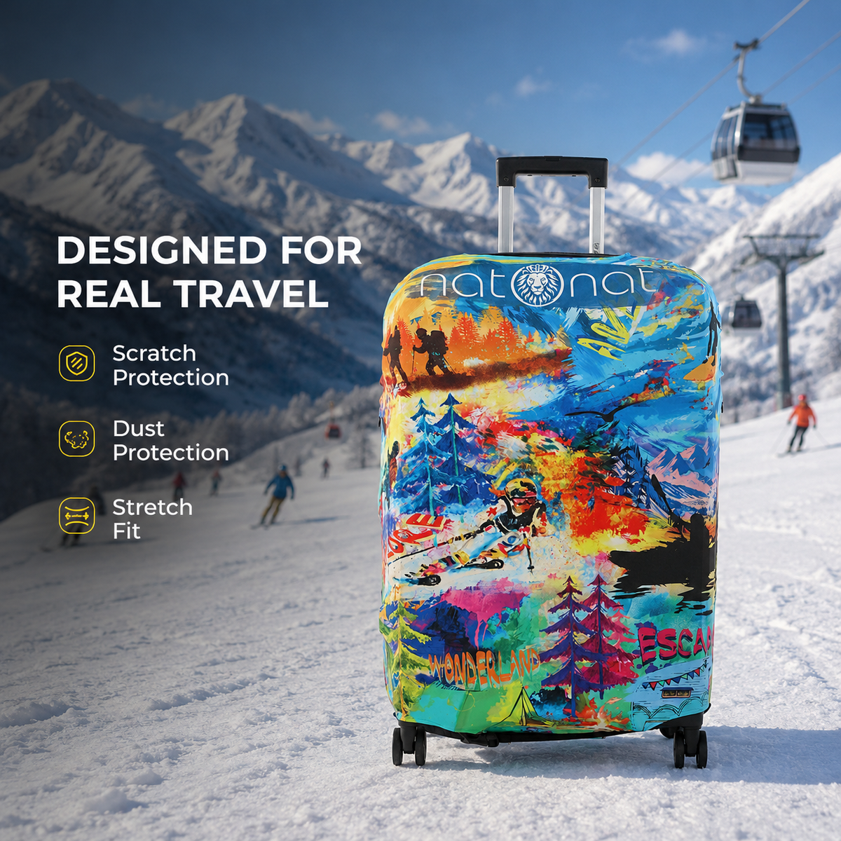 OutDoor Premium Luggage Cover – Stretch-Fit Suitcase Cover | natOnat Egypt