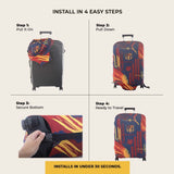 Blaugrana Premium Luggage Cover – Blue & Red Stretch-Fit Suitcase Cover | natOnat Egypt