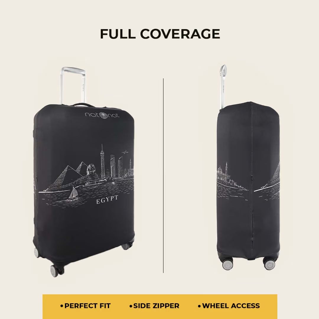 Egypt Skyline Premium Luggage Cover – Stretch-Fit Suitcase Cover | natOnat Egypt