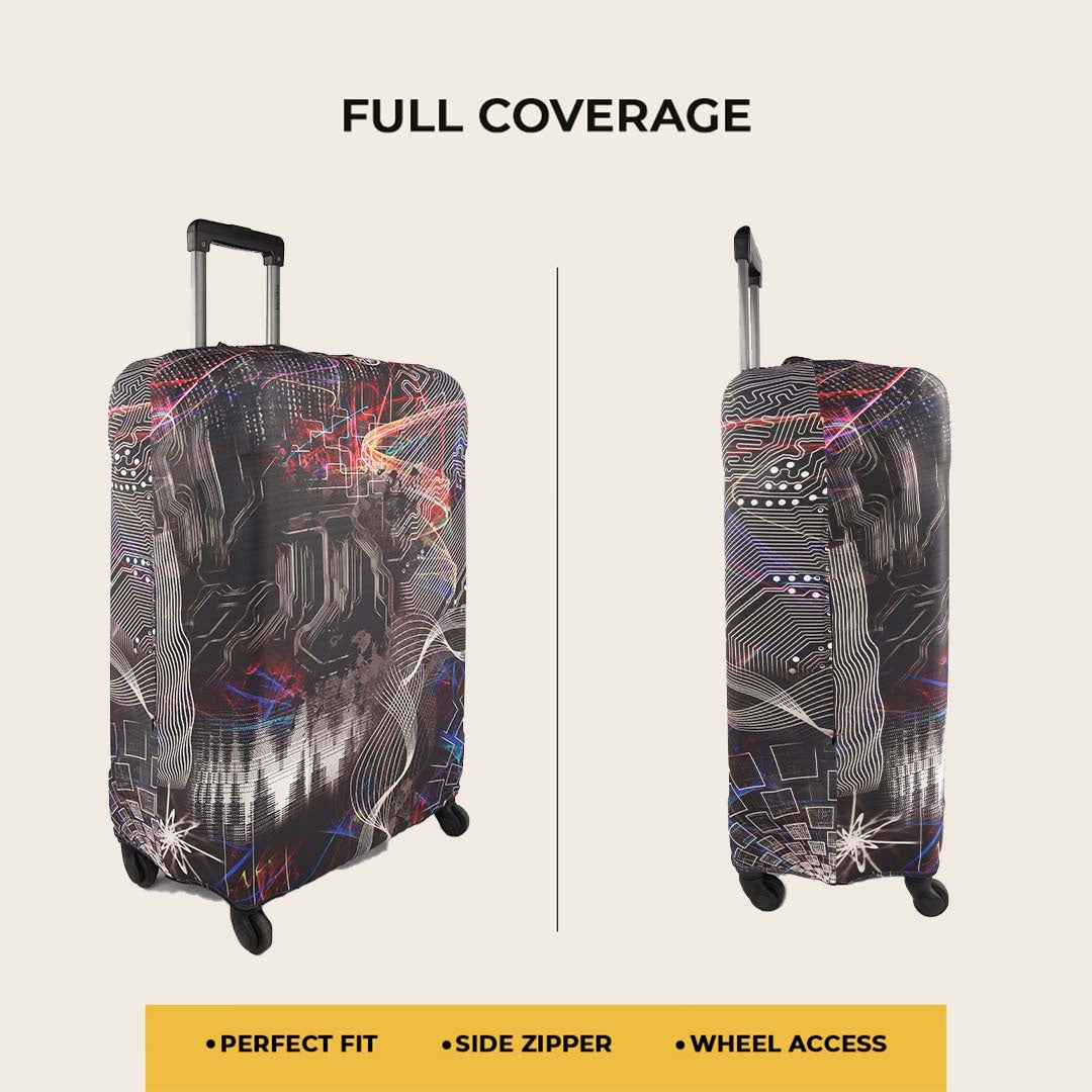 Tech Explorer Premium Luggage Cover – Stretch-Fit Suitcase Cover | natOnat Egypt