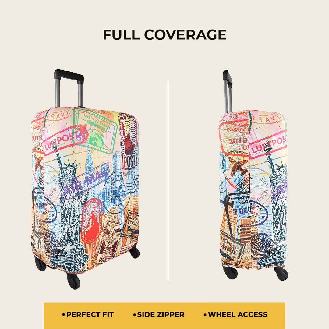 New York Premium Luggage Cover – Stretch-Fit Suitcase Cover | natOnat Egypt