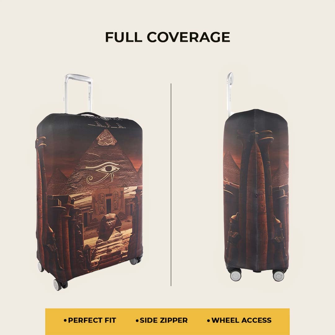 Eternal Egypt Premium Luggage Cover – Egyptian-Inspired Stretch-Fit Suitcase Cover | natOnat Egypt