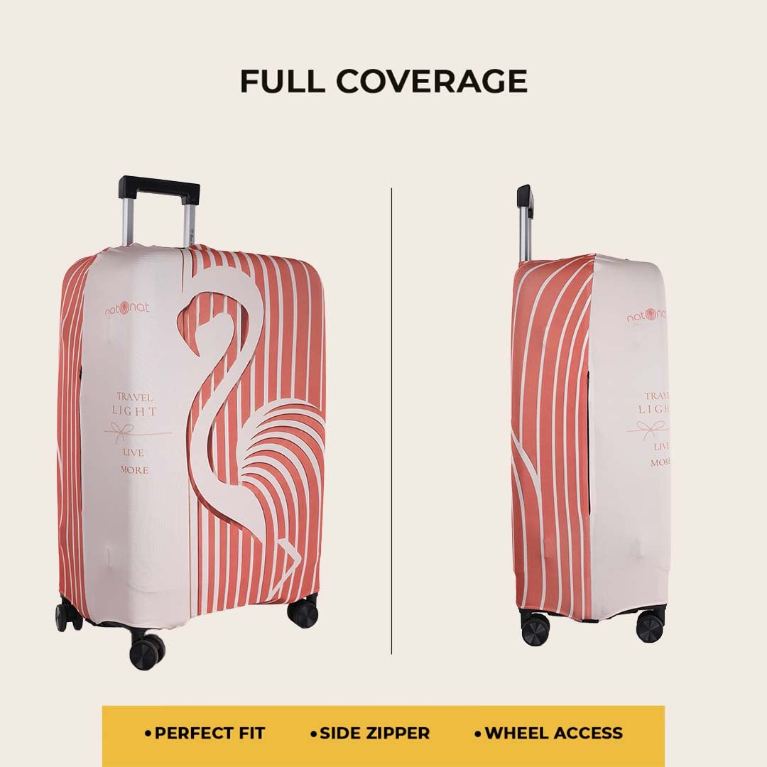 Blush Premium Luggage Cover – Stretch-Fit Suitcase Cover | natOnat Egypt