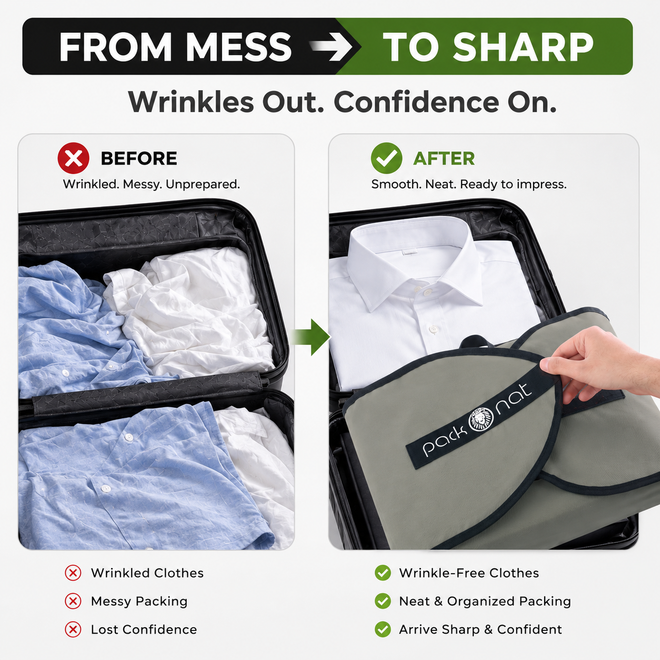 Mint Gray PackOnat Packing Folder – Garment Folder & Travel Organizer | natOnat Egypt
