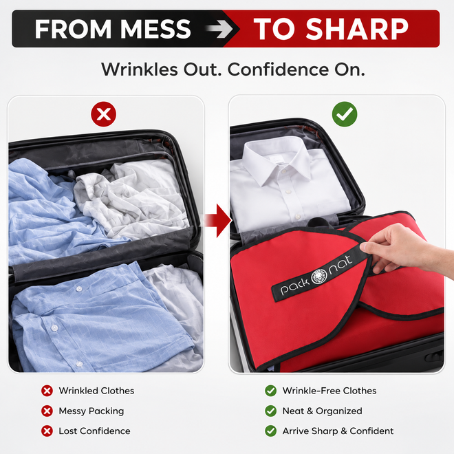 Red PackOnat Packing Folder – Garment Folder & Travel Organizer | natOnat Egypt