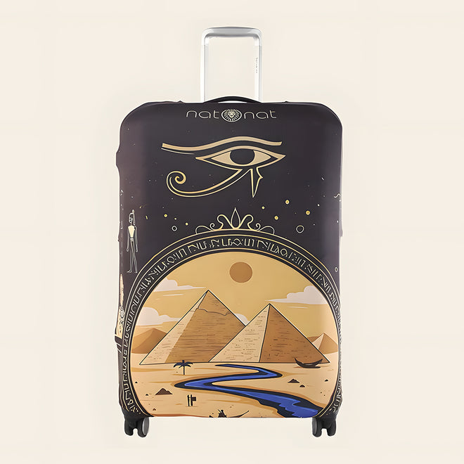 Pyramids Premium Luggage Cover – Egyptian-Inspired Stretch-Fit Suitcase Cover | natOnat Egypt