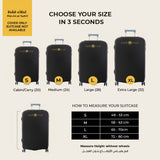 Black Premium Luggage Cover – Stretch-Fit Suitcase Cover | natOnat Egypt