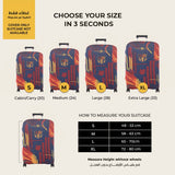 Blaugrana Premium Luggage Cover – Blue & Red Stretch-Fit Suitcase Cover | natOnat Egypt