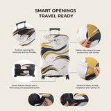Madrid luggage cover showing top handle and side zipper openings
