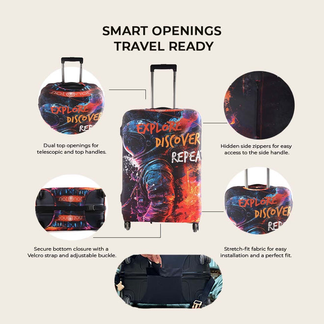 Explore Premium Luggage Cover – Adventure Stretch-Fit Suitcase Cover | natOnat Egypt