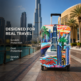 Dubai Premium Luggage Cover – Dubai Skyline Stretch-Fit Suitcase Cover | natOnat Egypt