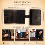 Espresso Brown Genuine Leather Passport Wallet – RFID Passport Holder | natOnat Egypt