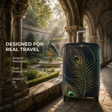 Peacock Premium Luggage Cover – Stretch-Fit Suitcase Cover | natOnat Egypt