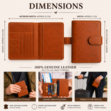 Honey Brown Genuine Leather Passport Wallet – RFID Passport Holder | natOnat Egypt