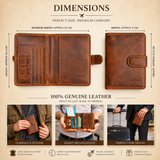 Cognac Brown Genuine Leather Passport Wallet – RFID Passport Holder | natOnat Egypt