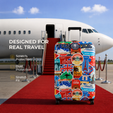 Travel Stickers Premium Luggage Cover – Stretch-Fit Suitcase Cover | natOnat Egypt
