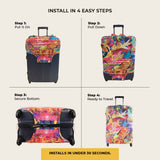 Travel Mosaic Premium Luggage Cover – Stretch-Fit Suitcase Cover | natOnat Egypt