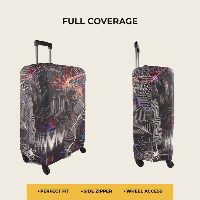 Tech Explorer Premium Luggage Cover – Stretch-Fit Suitcase Cover | natOnat Egypt