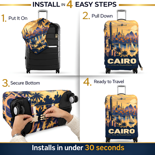 install Cairo Luggage cover in 4 easy steps