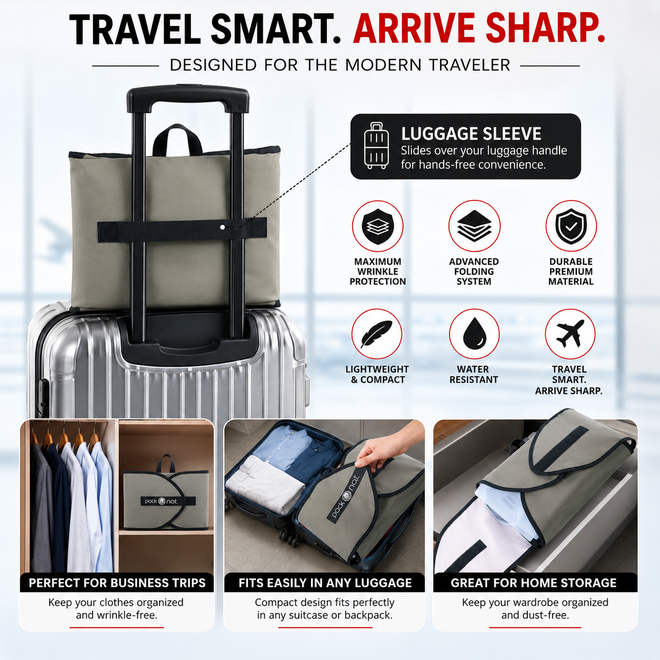 Mint Gray PackOnat Packing Folder – Garment Folder & Travel Organizer | natOnat Egypt
